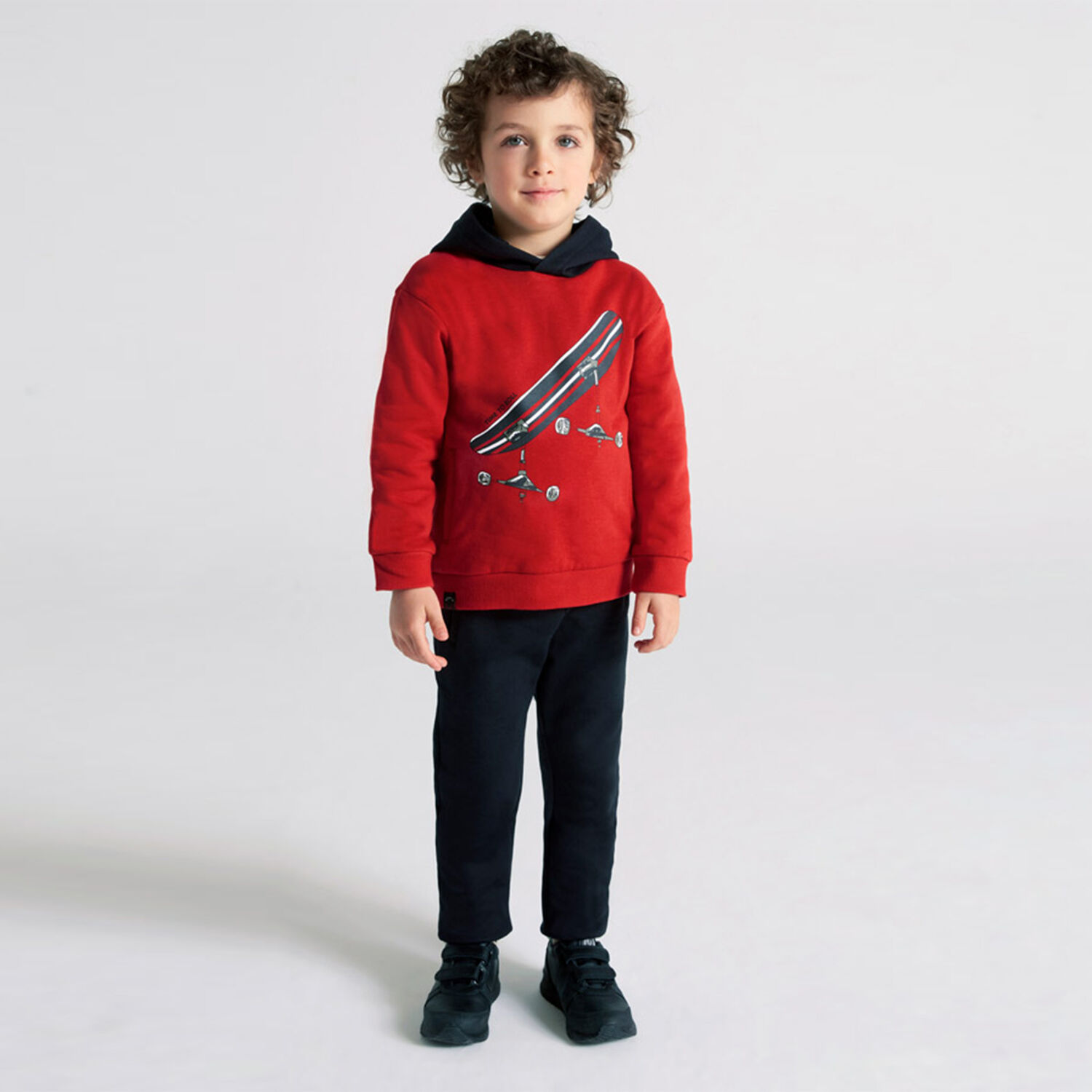 Boys Red & Black Skate Tracksuit, 1, hi-res