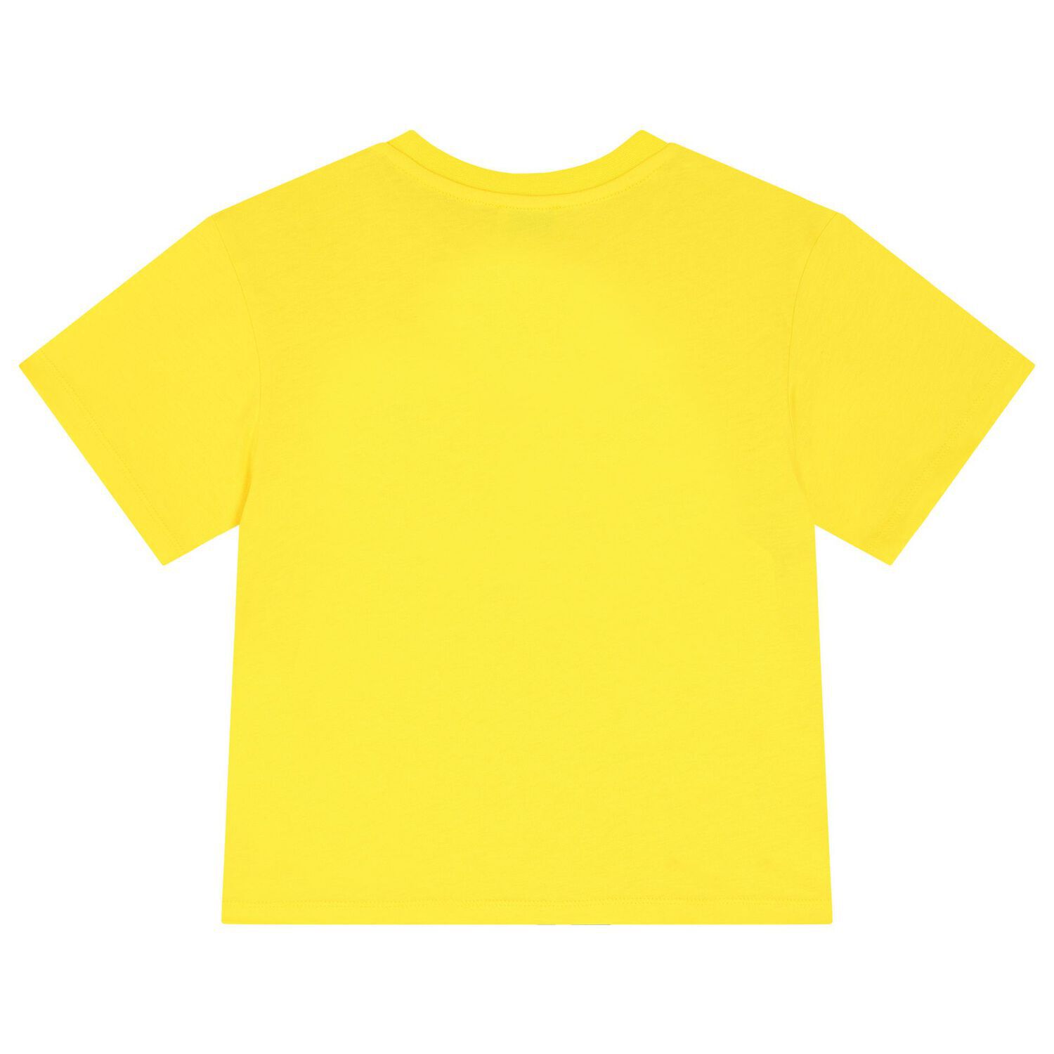 Girls Yellow Logo Flower T-Shirt, 1, hi-res