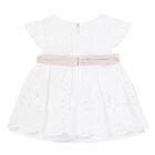 Baby Girls Ivory Flower Dress, 2, hi-res