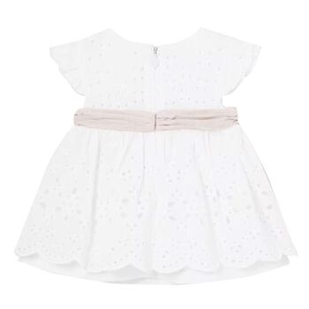 Baby Girls Ivory Flower Dress