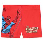 Boys Red Spider Man Marvel Swim Shorts, 1, hi-res