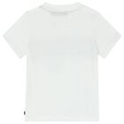 Younger Boy White Logo T-Shirt, 1, hi-res