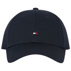 Boys Navy Blue Logo Cap, 1, hi-res