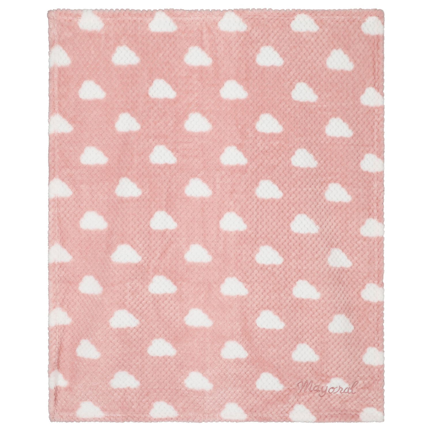 Baby Girls Pink Clouds Faux Fur Blanket, 1, hi-res