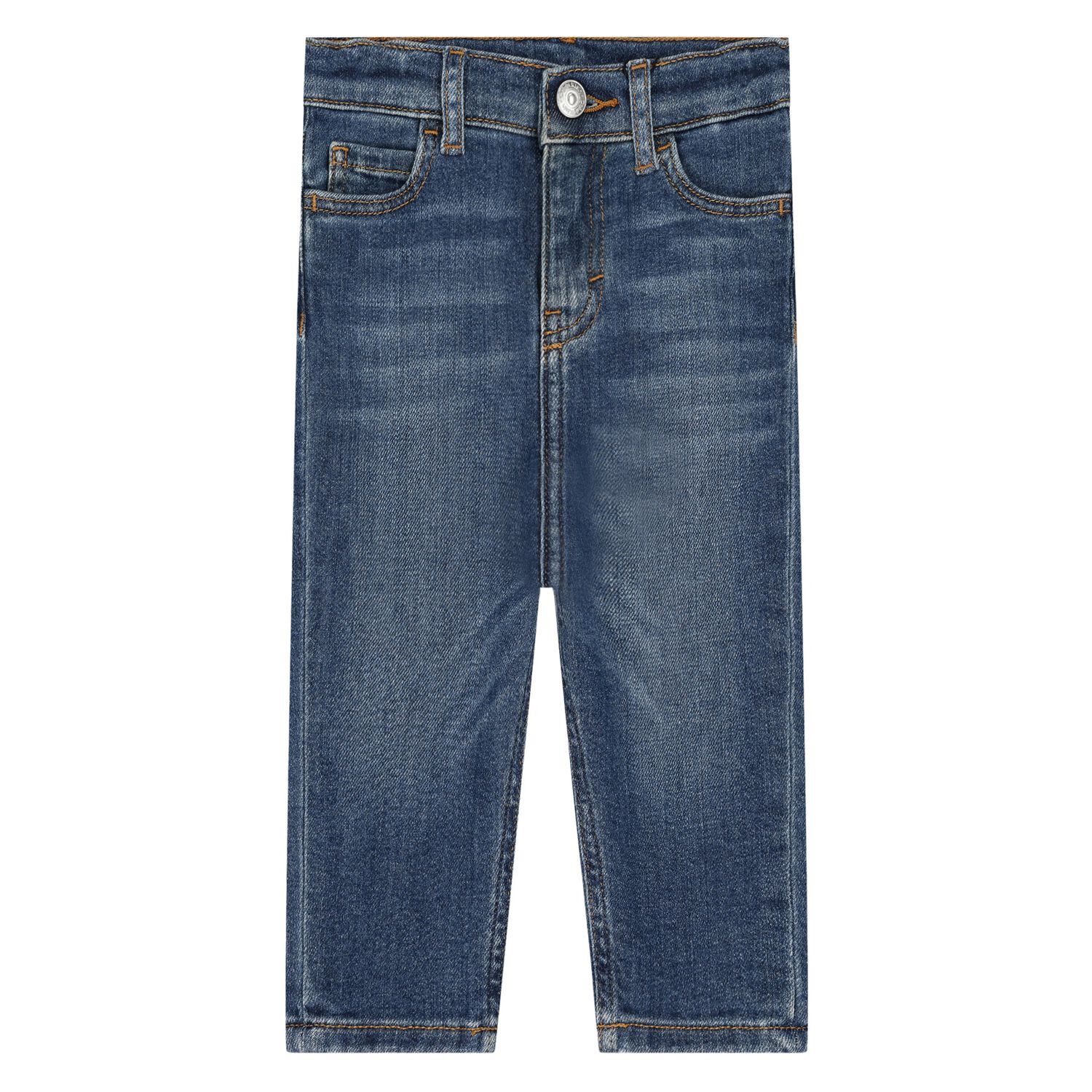 Baby Boys Blue Denim Jeans, 1, hi-res image number null