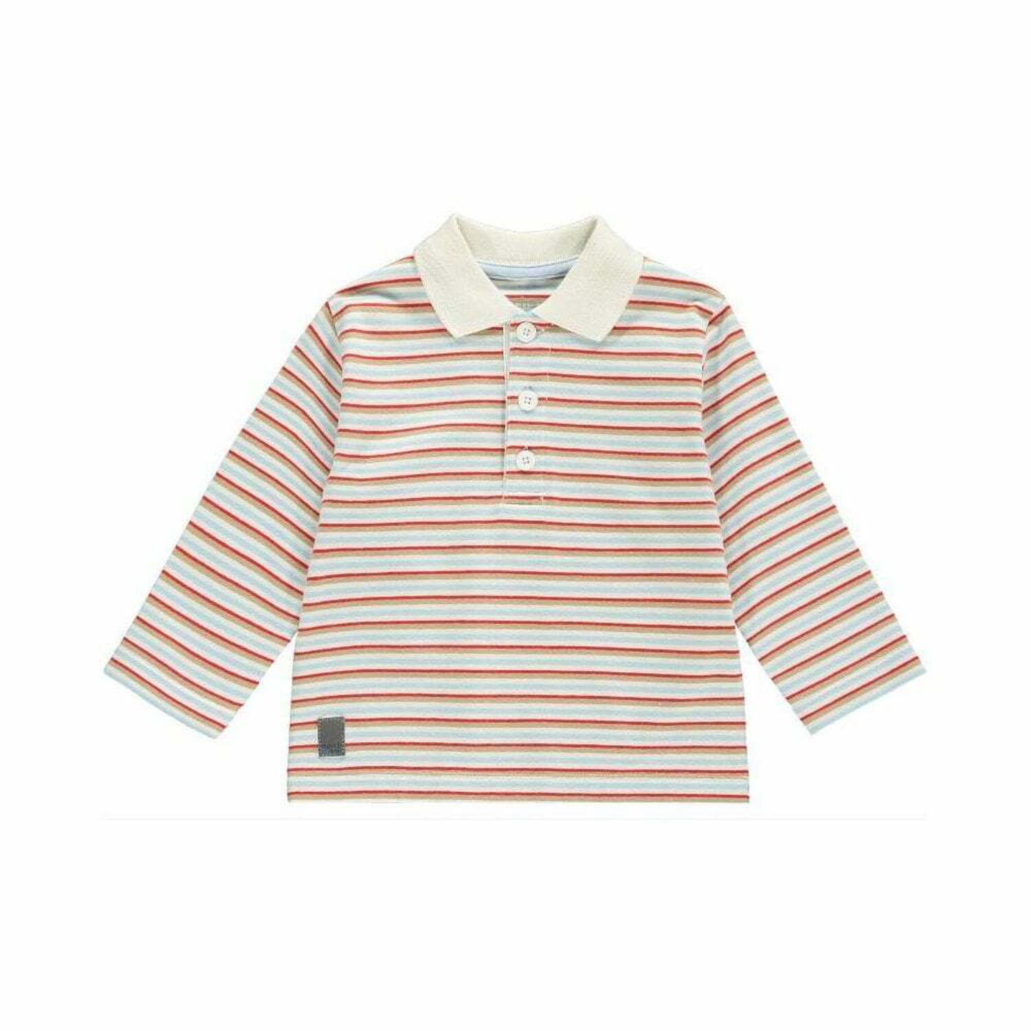 Boys Striped Polo Shirt, 1, hi-res