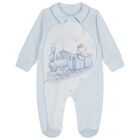 Baby Girls Blue & White Teddy Bear Babygrow Gift Set, 1, hi-res