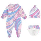 Baby Girls Pink & Lilac Fontane Babygrow Gift Set, 2, hi-res