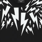 Boys Black Thunderbolt T-Shirt, 1, hi-res