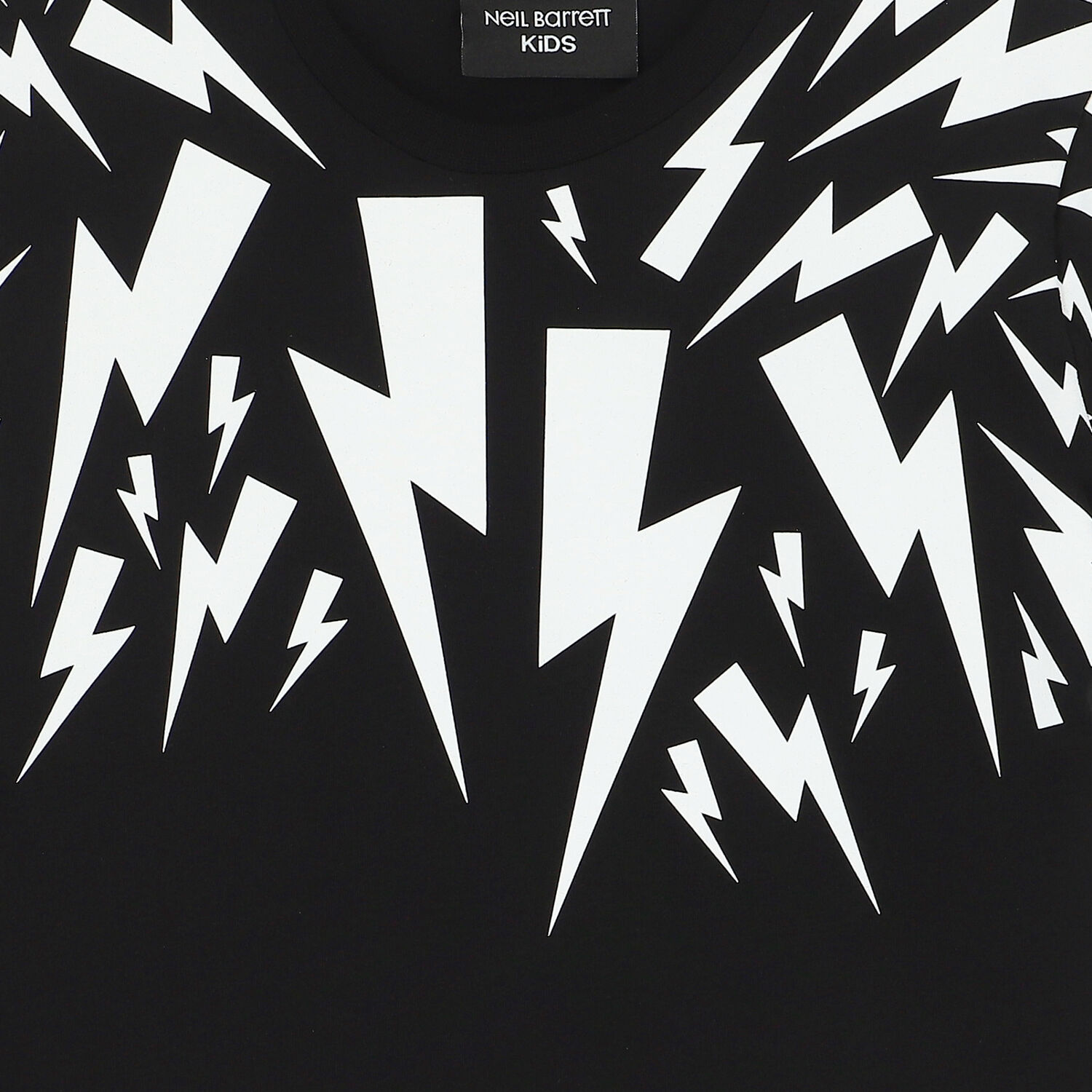 Boys Black Thunderbolt T-Shirt, 1, hi-res