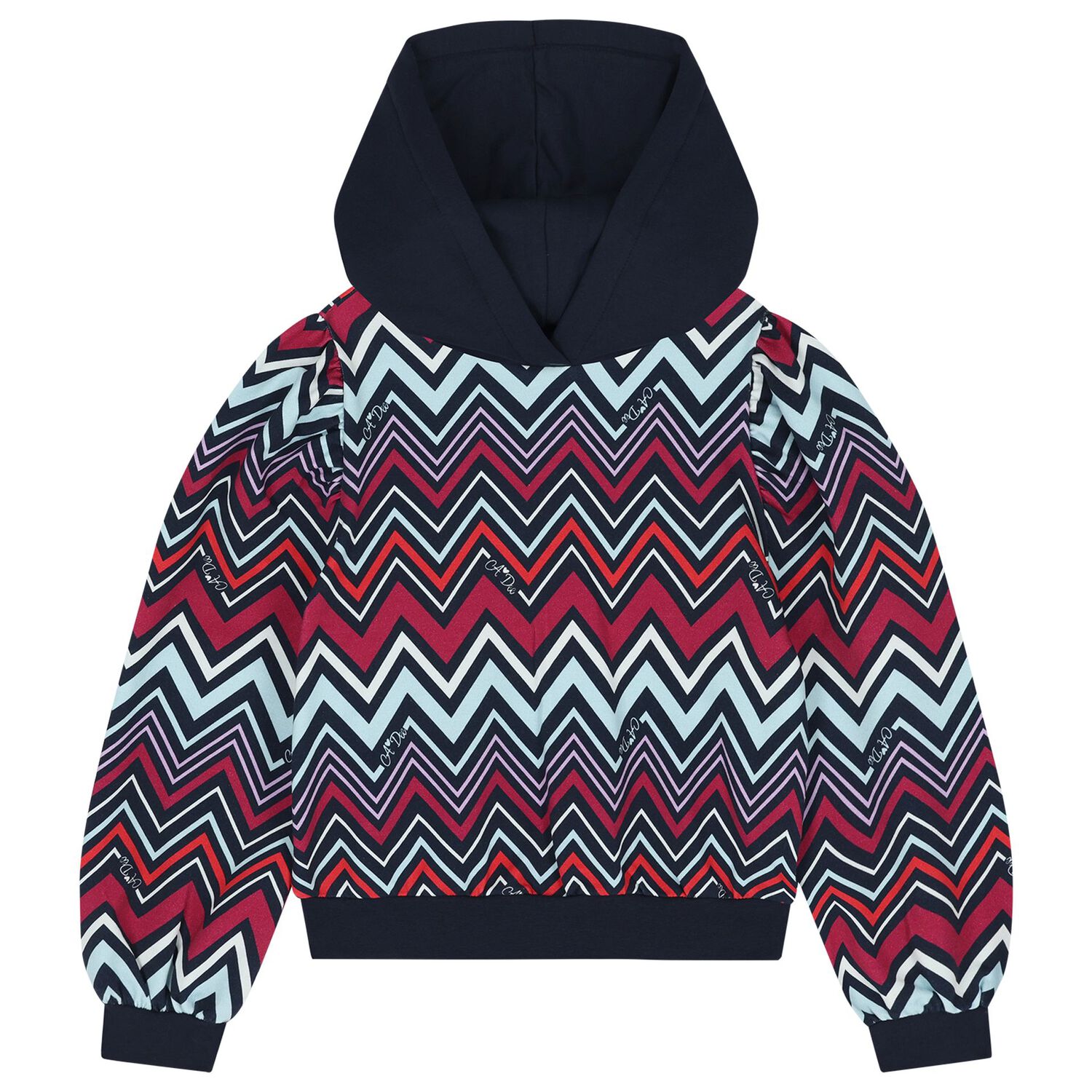 Girls Multi-Coloured Zig Zag Tracksuit, 1, hi-res