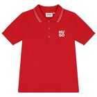 Boys Red Logo Polo Shirt, 1, hi-res