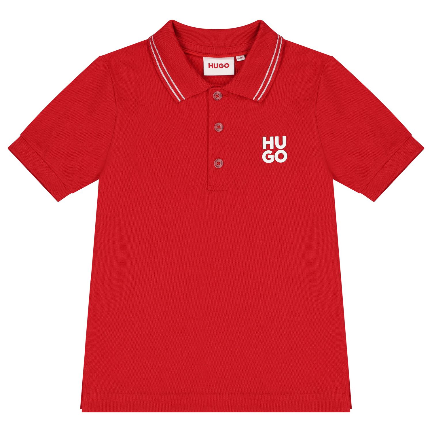 Boys Red Logo Polo Shirt, 1, hi-res