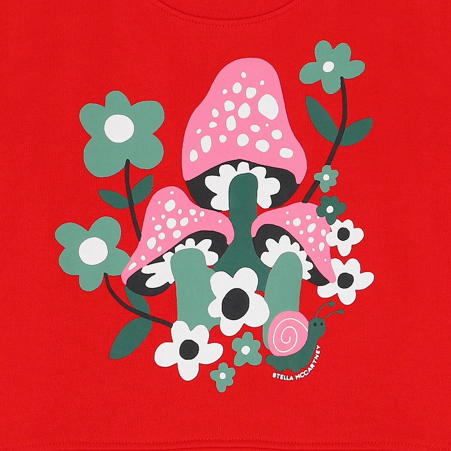 Girls Red Floral Sweatshirt, 1, hi-res