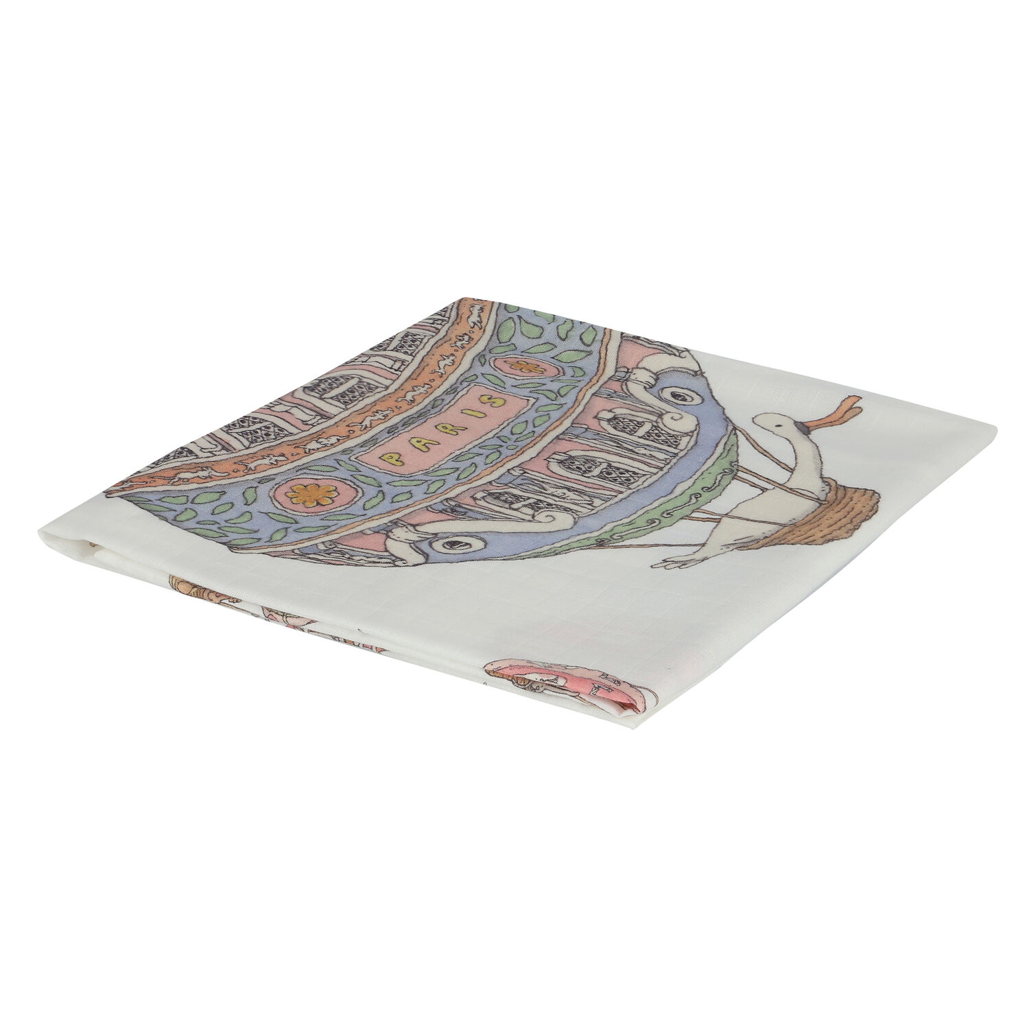 White Hot Air Balloons Baby Carré Swaddle Blanket, 1, hi-res