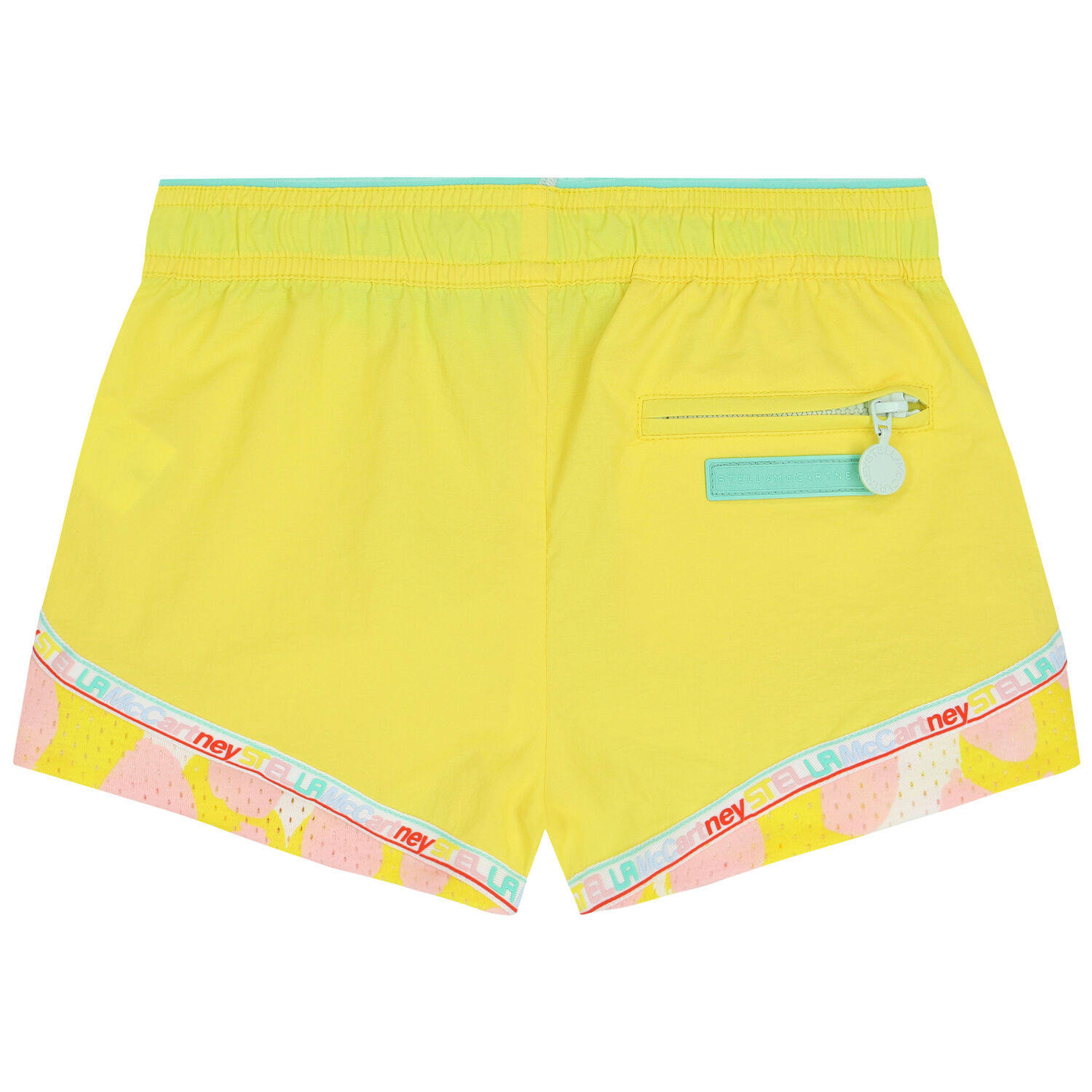 Girls Yellow Logo Shorts, 1, hi-res