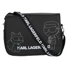 Black Ikonik Logo Baby Changing Bag, 1, hi-res