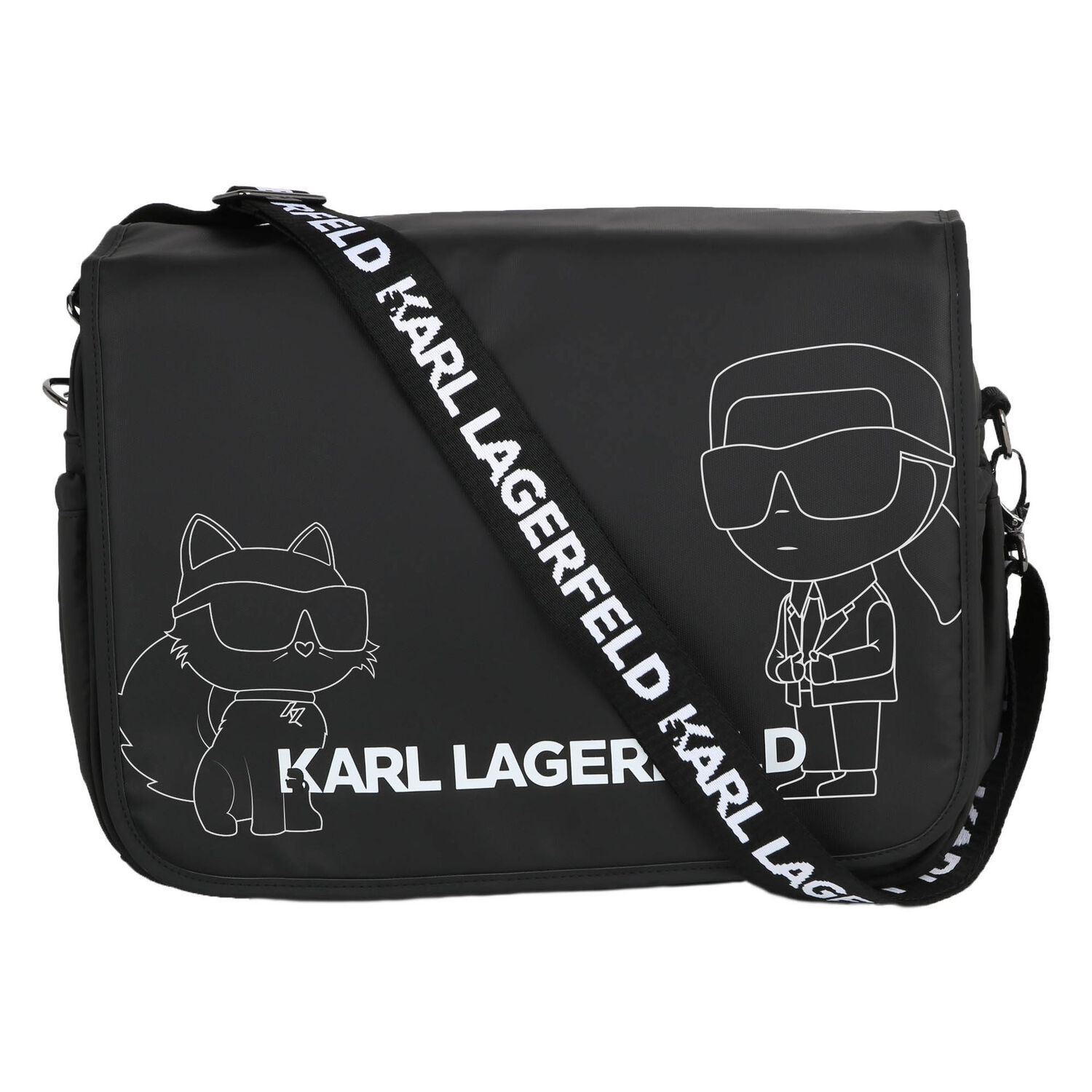 Black Ikonik Logo Baby Changing Bag, 1, hi-res image number null