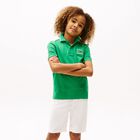 Boys Green Logo Embroidery Polo Shirt, 1, hi-res