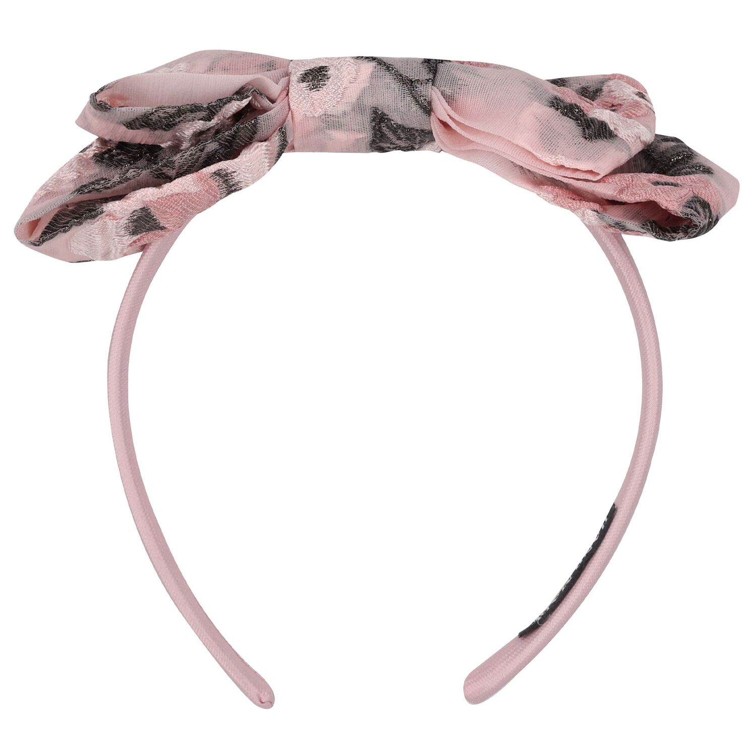 Girls Pink Floral Organza Brocade Headband, 1, hi-res image number null