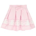 Girls Ivory & Pink Carousel Skirt Set, 1, hi-res