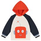 Younger Boys Ivory, Blue & Orange 3-Piece Tracksuit, 2, hi-res