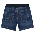 Younger Boys Blue Denim Shorts, 1, hi-res
