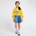 Girls Blue Logo Denim Skirt, 1, hi-res