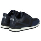 Boys Navy Logo Trainers, 1, hi-res