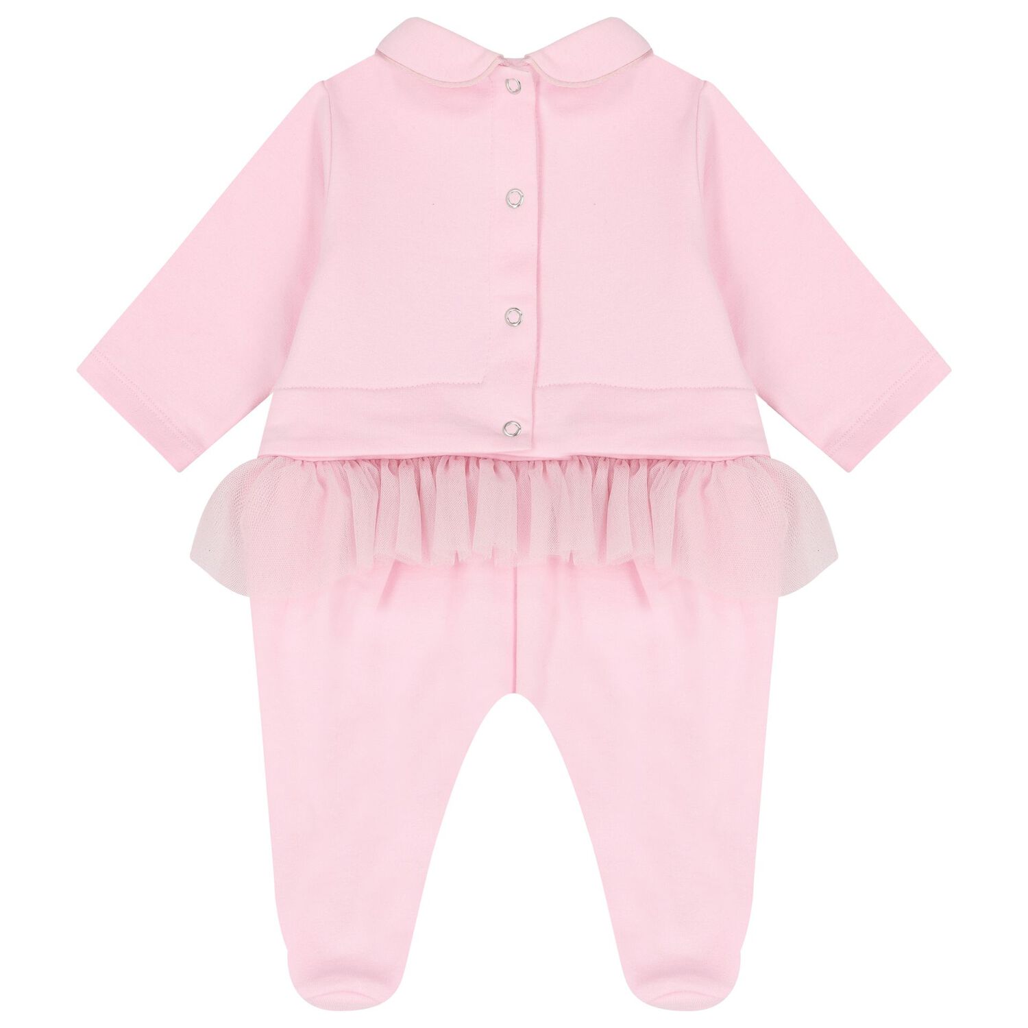 Baby Girls Pink Logo Babygrow, 1, hi-res image number null