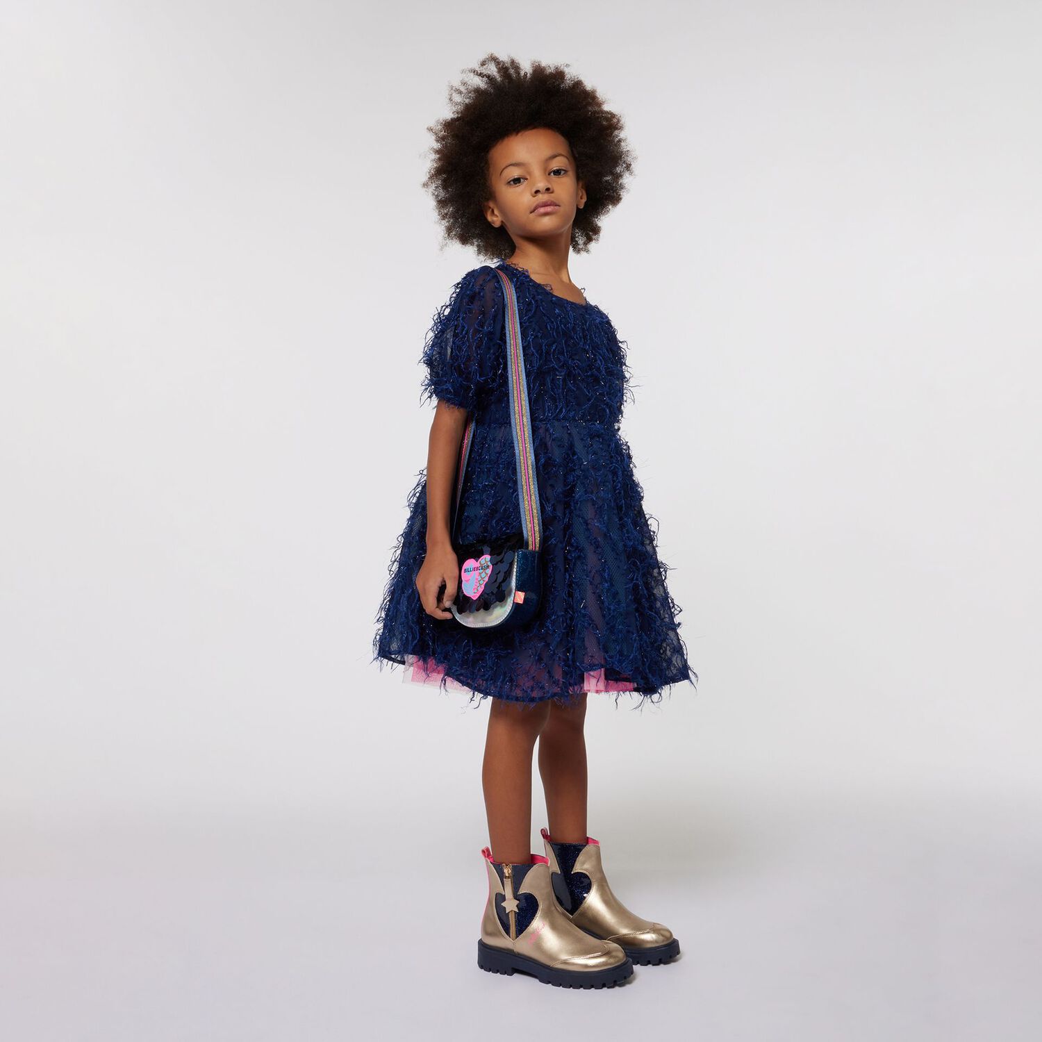 Girls Navy Blue Sequin Handbag, 1, hi-res image number null