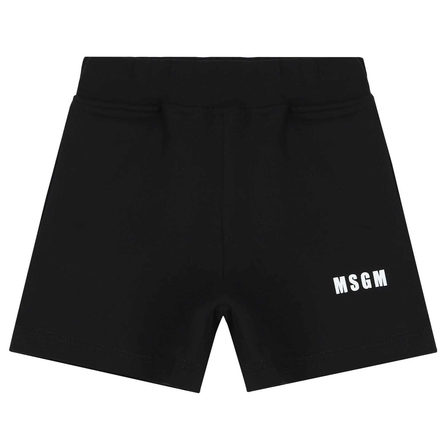 Younger Boys White & Black Logo Shorts Set, 1, hi-res