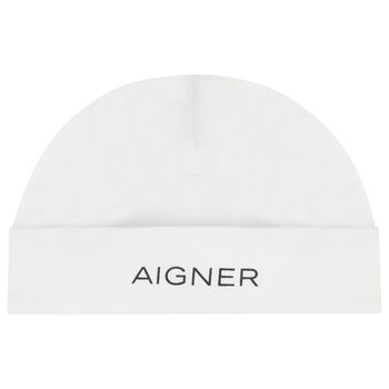 White Logo Baby Hat