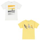 Boys White & Yellow T-Shirts ( 2-Pack ), 2, hi-res