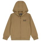Boys Beige & Black Logo Tracksuit, 3, hi-res