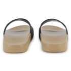 Boys Black & Beige Logo Sliders, 1, hi-res