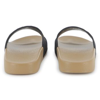 Boys Black & Beige Logo Sliders