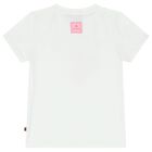 Girls White Logo Hearts T-Shirt, 1, hi-res