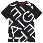 Boys Black Logo T-Shirt, 1, hi-res