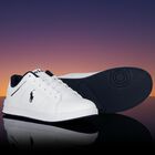 Boys White Logo Trainers, 1, hi-res