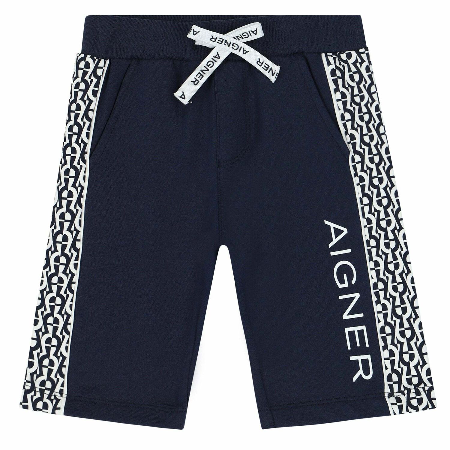 Younger Boys Navy Logo Shorts, 1, hi-res image number null