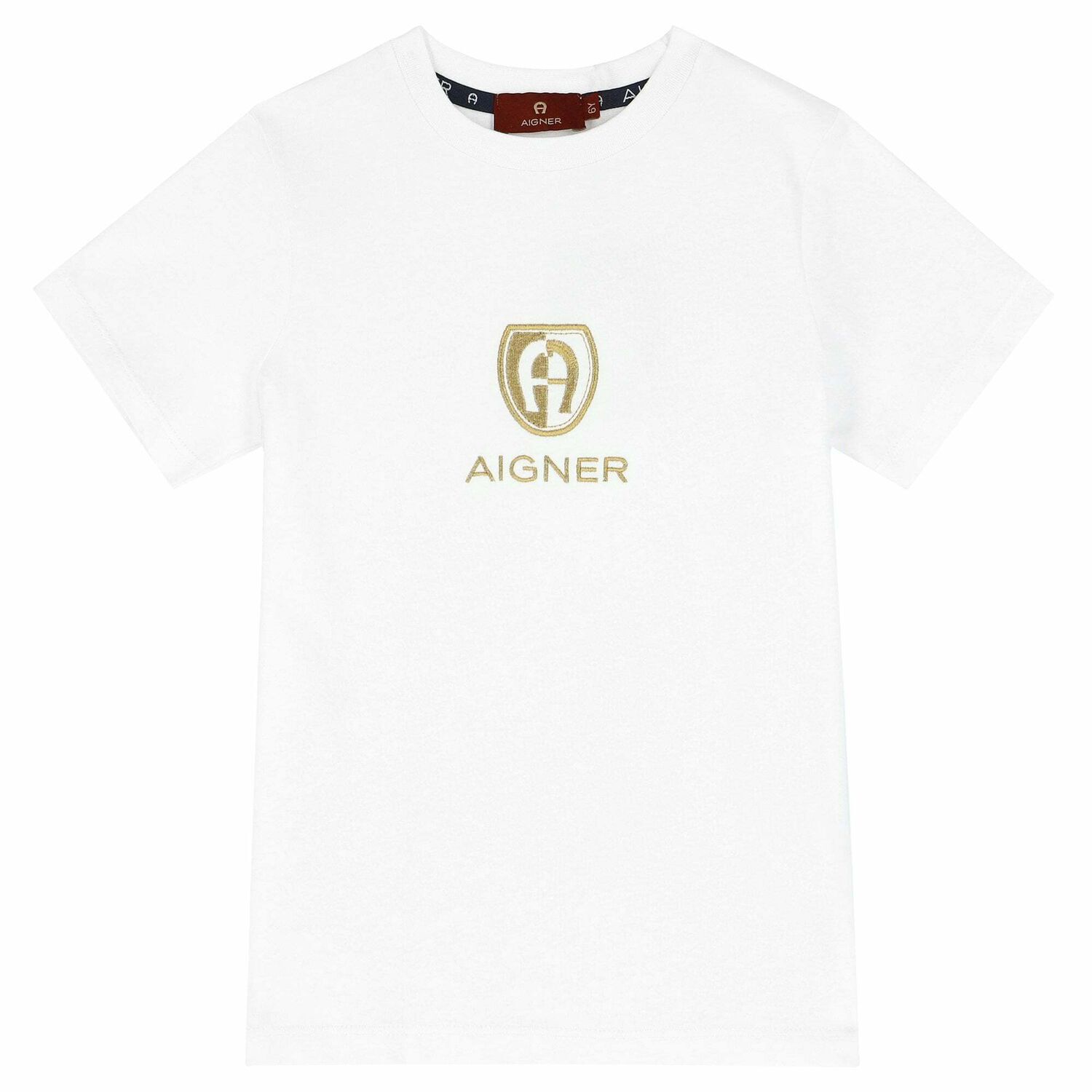 Boys White and Gold T-Shirt, 1, hi-res
