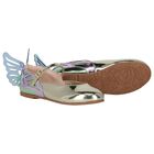 Girls Gold Butterfly Shoes, 1, hi-res