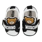Black & White Teddy Bear Baby Pre Walker Shoes, 2, hi-res