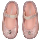 Girls Pink Bow Shoes, 2, hi-res