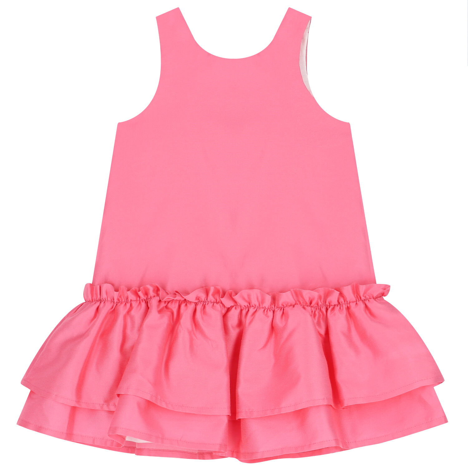 Girls Pink Bow Dress, 1, hi-res