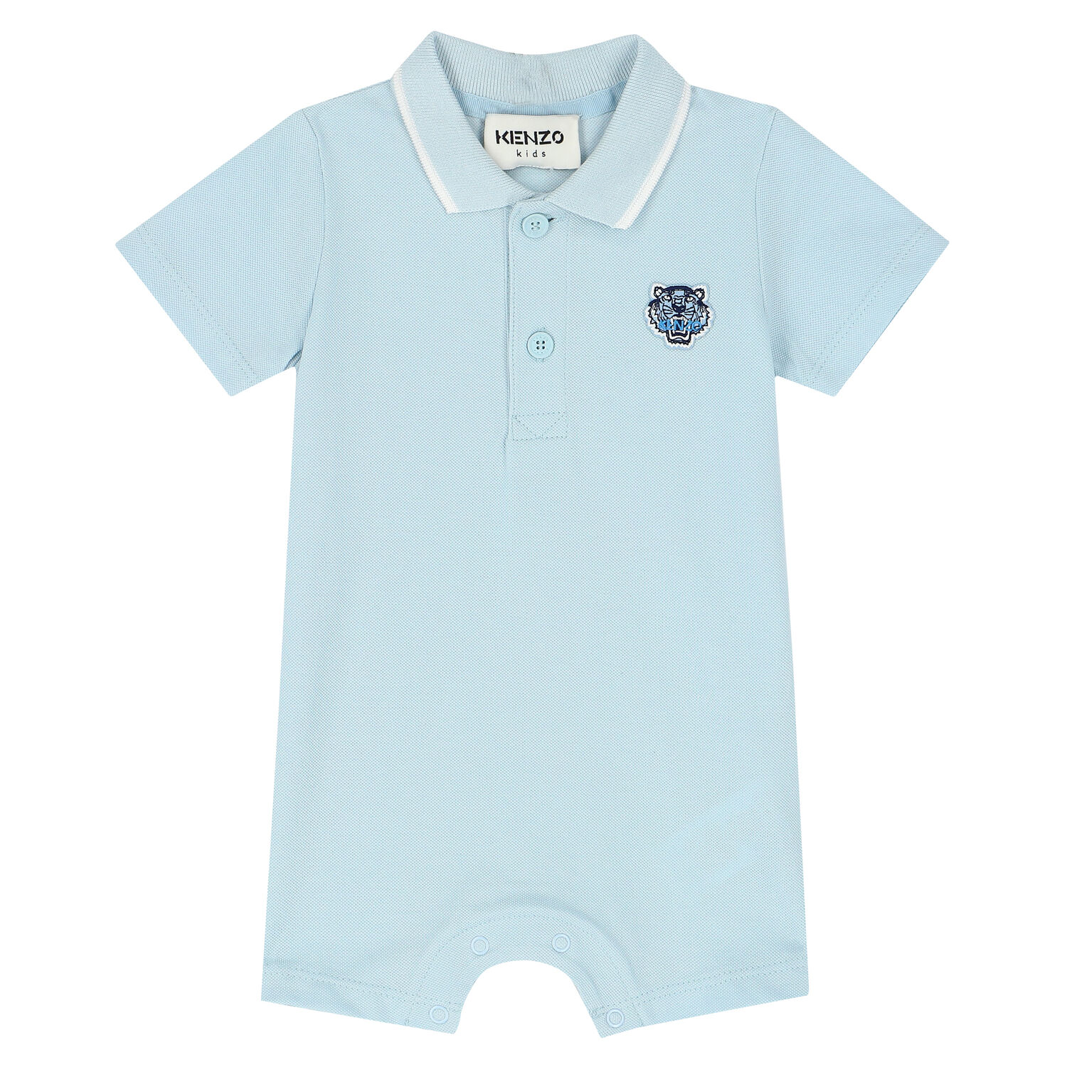 Baby Boys Blue Tiger Romper, 1, hi-res