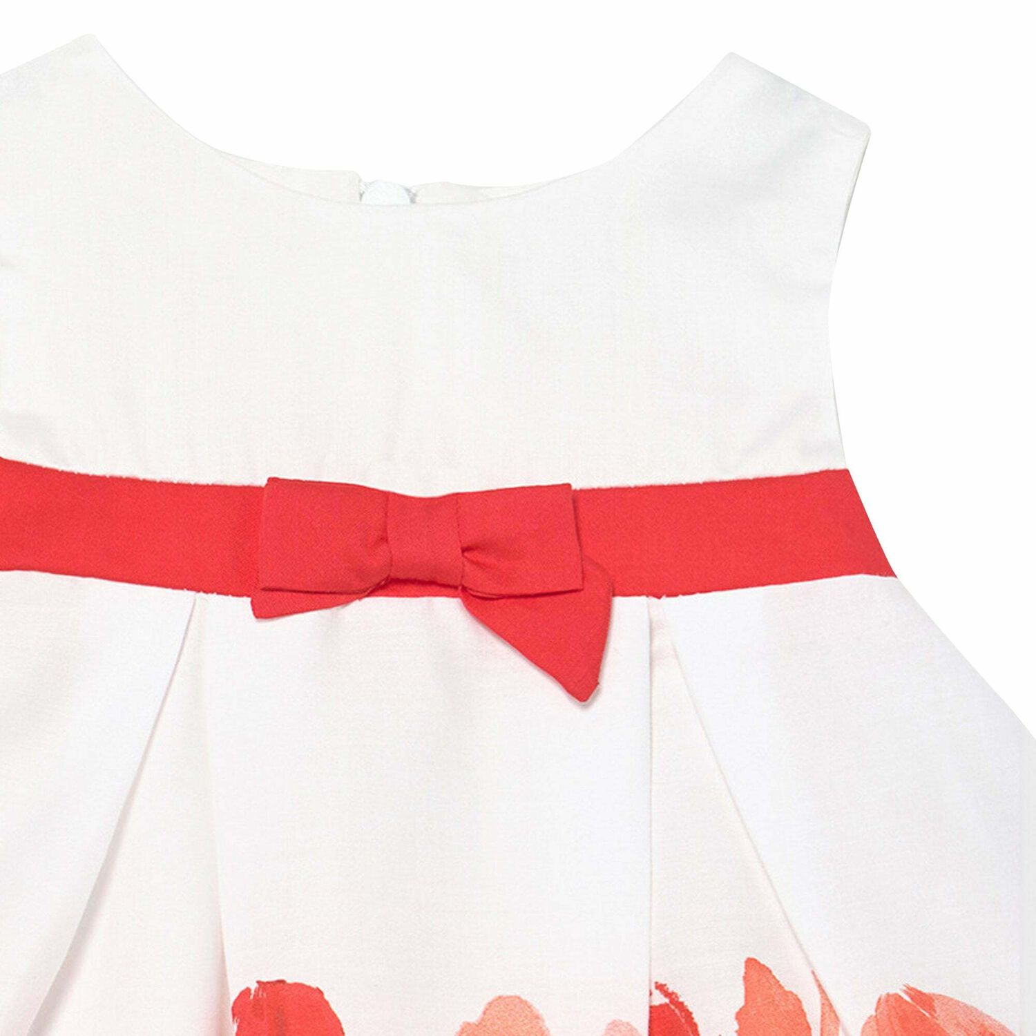 Baby Girls White & Red Floral Dress , 1, hi-res image number null