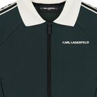 Boys Green Logo Zip Up Top, 1, hi-res