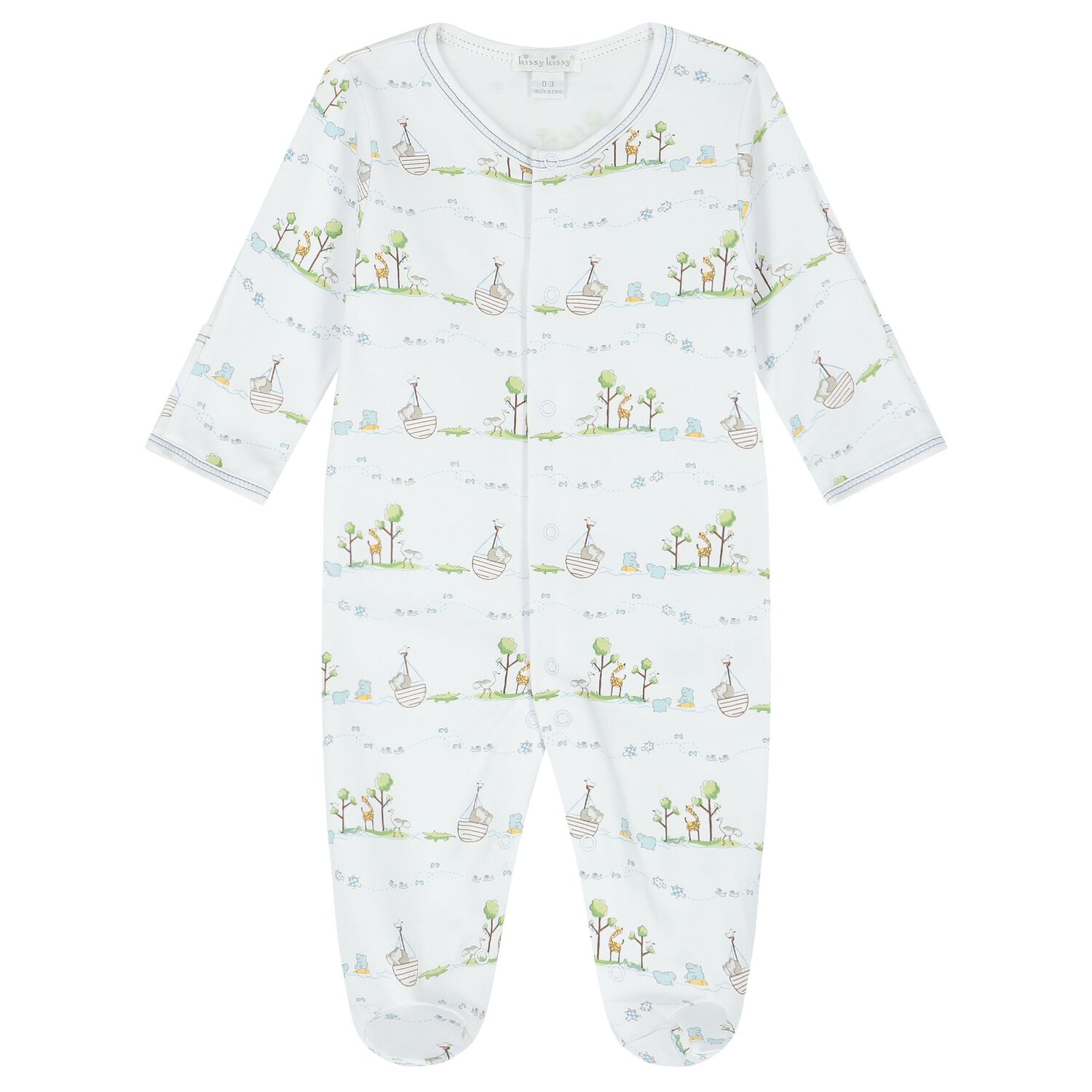 Baby Boys White Animals Babygrow, 1, hi-res image number null